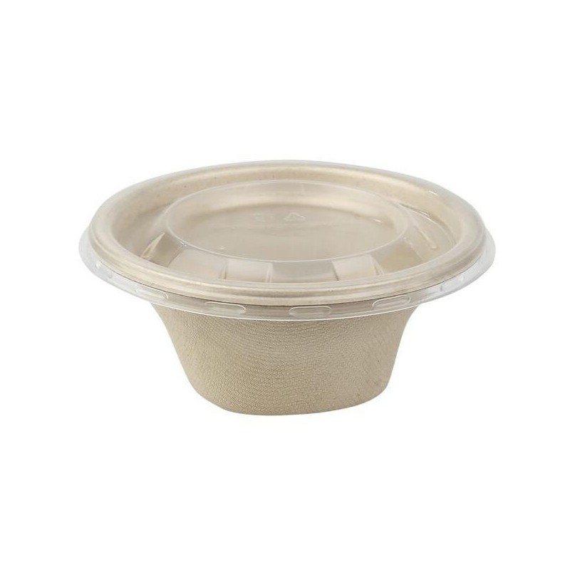 Couvercle pour Saladier Rond Fibre de canne à sucre 250ml