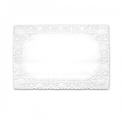 Papier Dentelle Blanche Rectangle