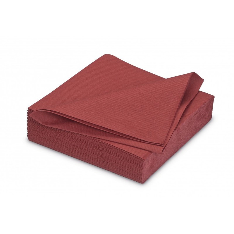 Serviette Airlaid 40x40cm Bordeaux