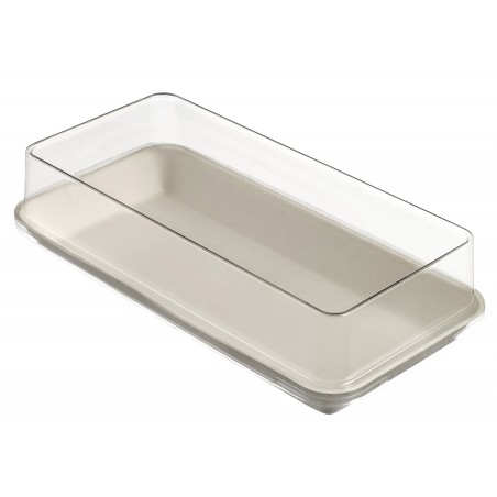 Couvercle PET pour Assiette Kanopée en Canne à Sucre Laminé 20*10cm