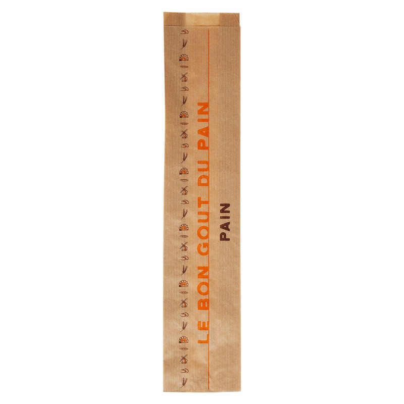 Sachet Baguette Kraft "Le bon gout du pain" - 1 Pain