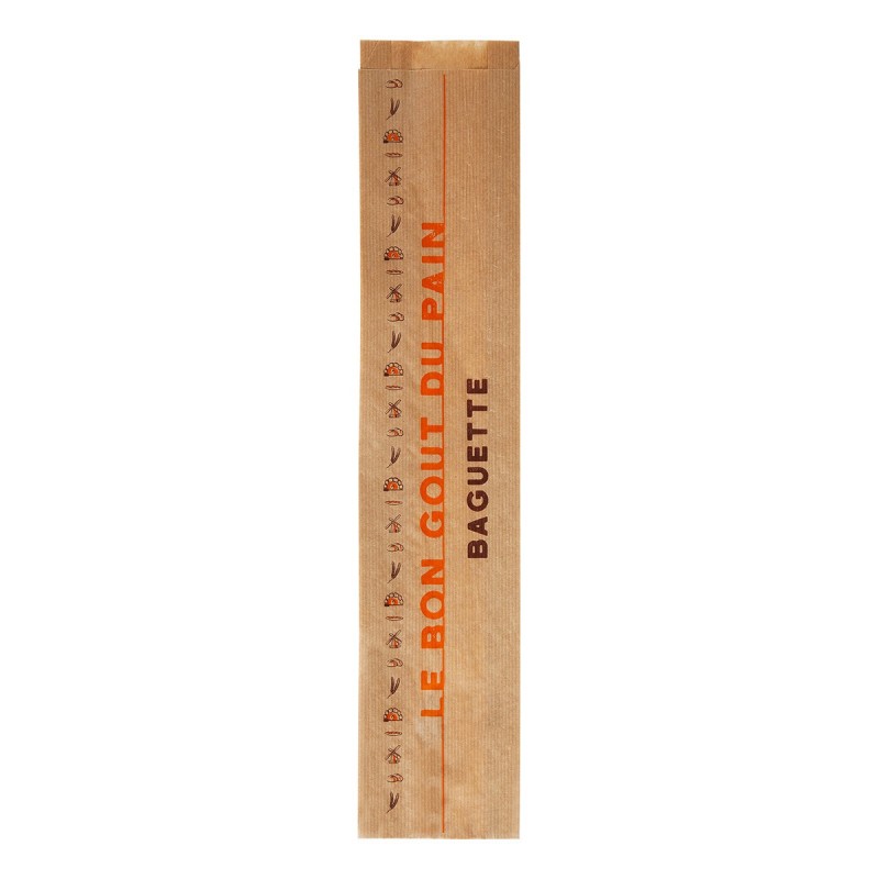 Sachet Baguette Kraft "Le bon gout du pain" - 1 Baguette