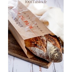 Sachet Baguette Kraft "Le bon gout du pain" - 3 Baguettes