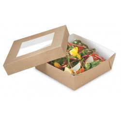 Barquette Salade Carton Kraft 10*10cm