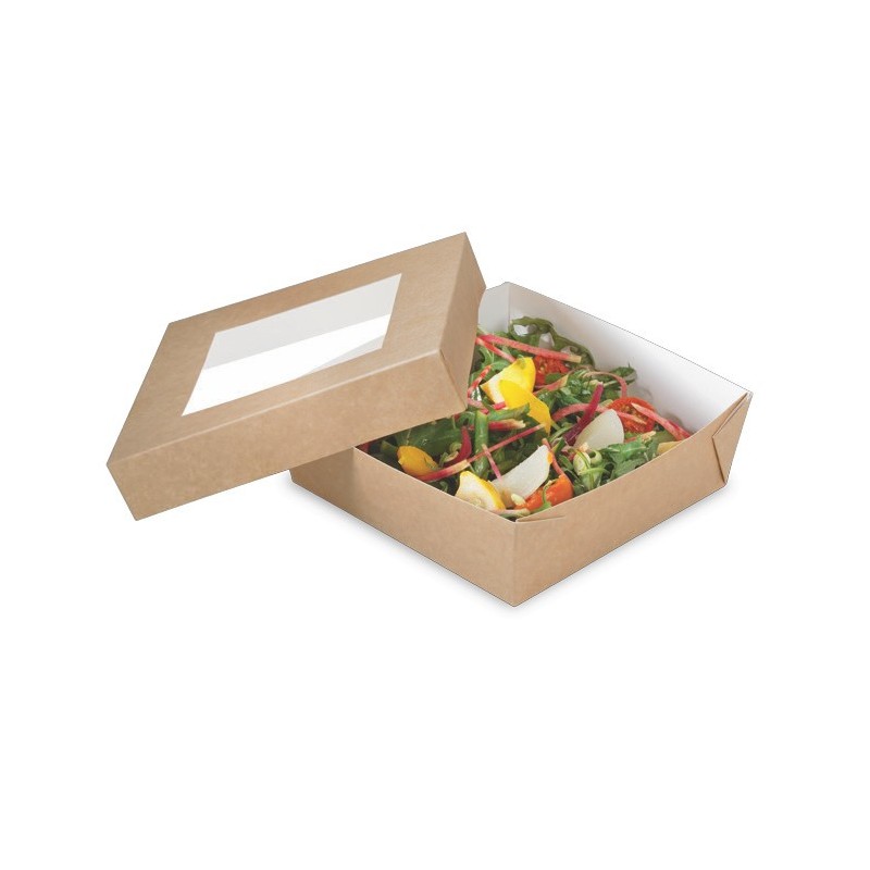 Barquette Salade Carton Kraft 10*10cm