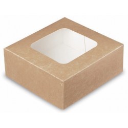 Barquette Salade Carton Kraft 10*10cm