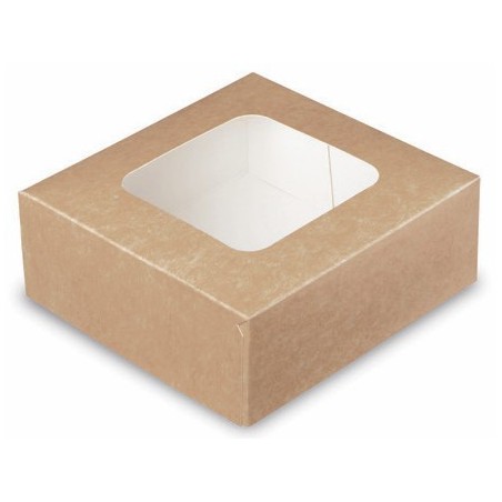 Barquette Salade Carton Kraft 10*10cm