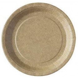 Assiette Carton Rond Kraft  Ø18 cm