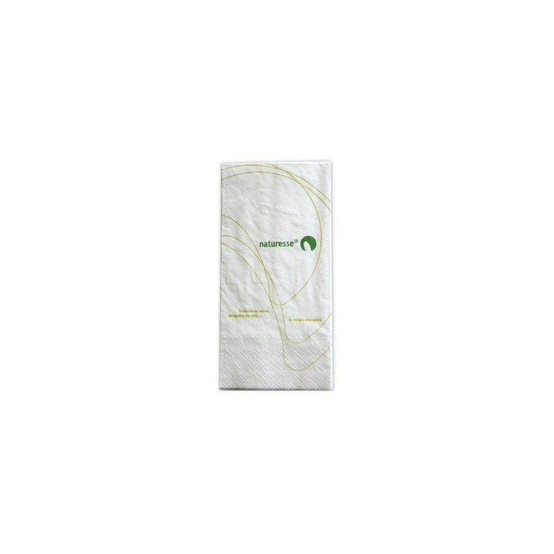 Serviettes Bio Naturesse 2 plis 33*33cm Blanche Premium