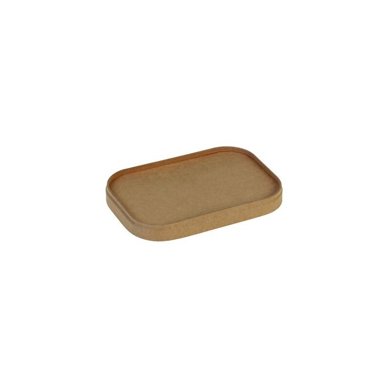 Couvercle en carton Kraft rectangulaire pour barquette 22140/22142/22143