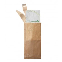 Serviettes Bio Naturesse 2 plis 33*33cm Blanche Premium