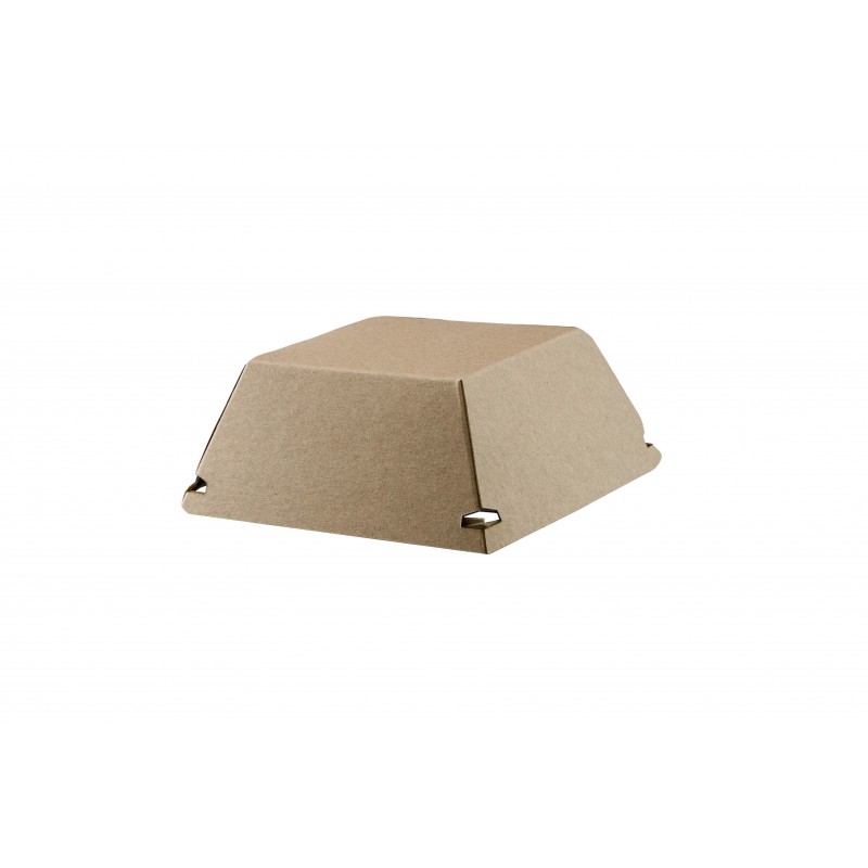 Couvercle Pour Assiette Carrée Carton Kraft 10 Cm