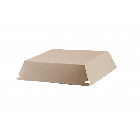 Couvercle Pour Assiette Carrée Carton Kraft 17 Cm