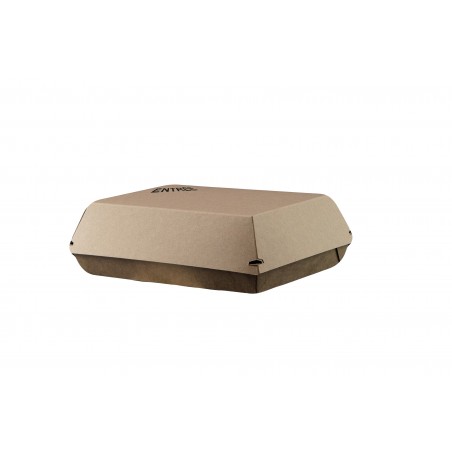 Couvercle Pour Assiette Carrée Carton Kraft 12,5 cm - ENTRÉE