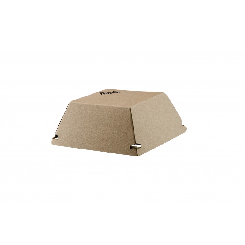 Couvercle Pour Assiette Carrée Carton Kraft 10 Cm - FROMAGE