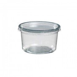 Pot Rond Transparent 275ml/couvercle inclu