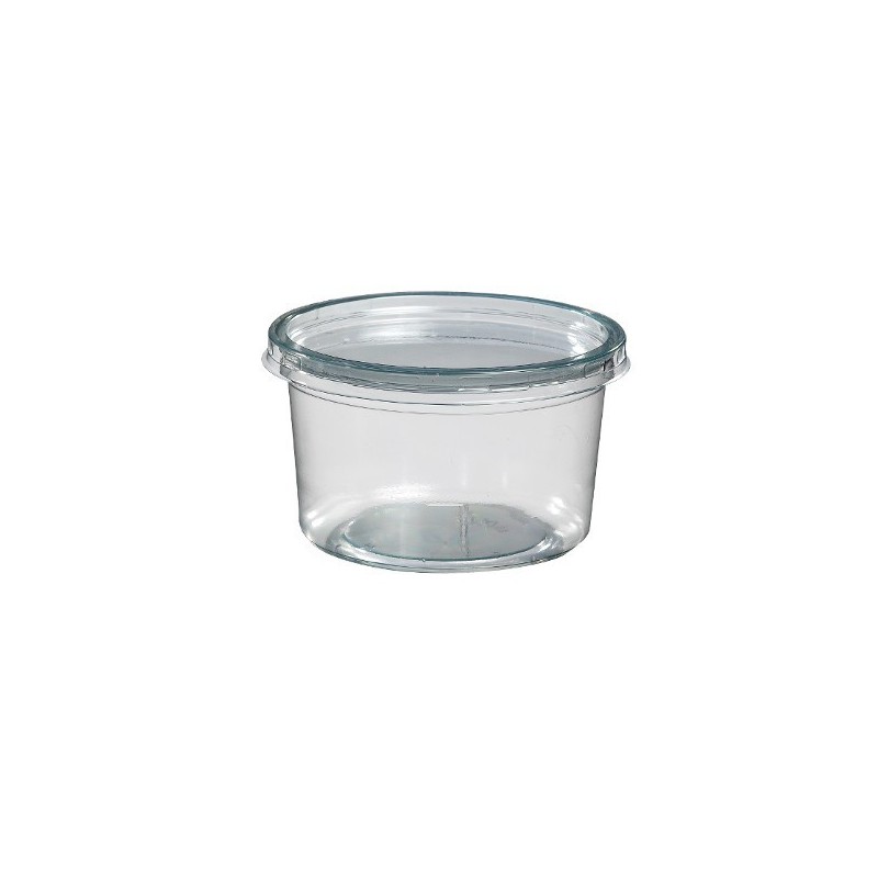 Pot Rond Transparent 275ml/couvercle inclu