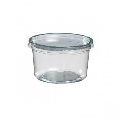 Pot Rond Transparent 275ml/couvercle inclu