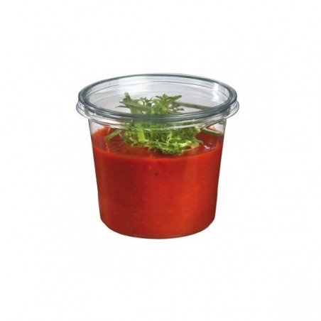 Pot Rond Transparent 375ml/couvercle inclu