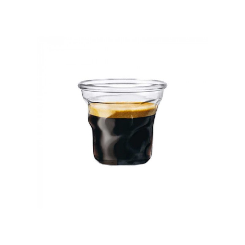 Verrine ISEKO 6cl en plastique transparent avec un café noir à l'intérieur