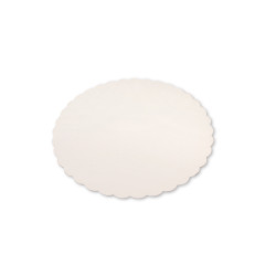 Rond Festonné Blanc Ø19cm