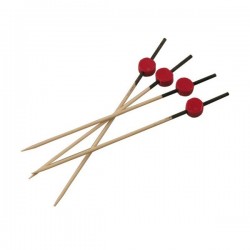 Pique Brochette Bambou Rouge et Noire 120mm