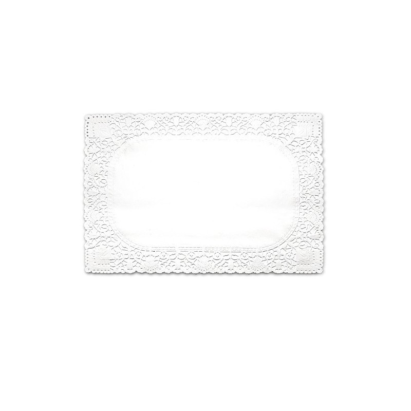 Papier Dentelle Blanche Rectangle