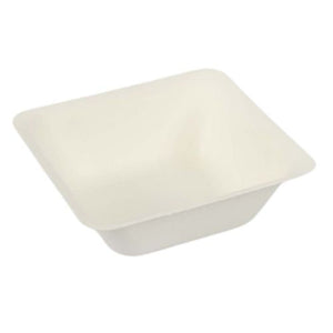 Saladiers carrés blancs canne à sucre 860 ml (800 unités)