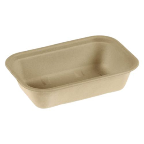 Barquettes canne à sucre rectangulaires 20.5 x 13 x 4.5 cm - 500 ml  (500 unités)