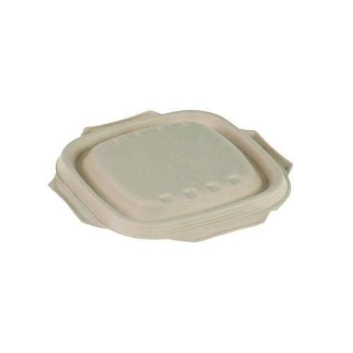 Couvercles à ailettes canne à sucre sans PFAS pour bols 17 x 17 cm (500 unités)