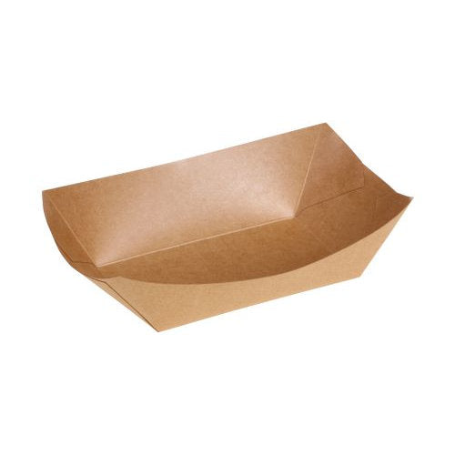 Corbeilles bateau kraft avec revêt. PLA - 13.7 x 8.6 x 5.2 cm  (500 unités)