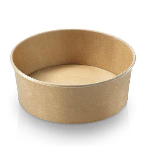 Saladiers ronds kraft/PLA ø 15 x 4,5 cm - 500 ml (300 unités)