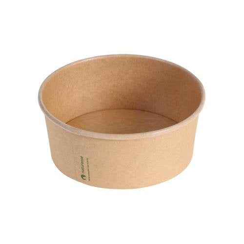 Saladiers ronds kraft/PLA ø 15 x 6 cm - 690 ml (250 unités)