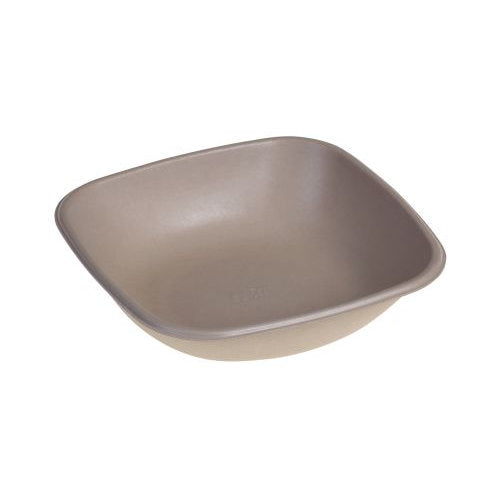 Bols carrés canne à sucre lamination PBAT 17 x 17 x 4 cm 500 ml naturel (500 unités)