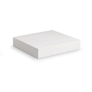 Boites Carton blanches vernies pour plateaux 19 x 28 cm (100 unités)