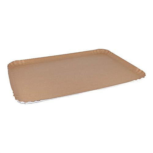 Plateaux traiteur simple face bio kraft 19 x 28 cm (200 unités)