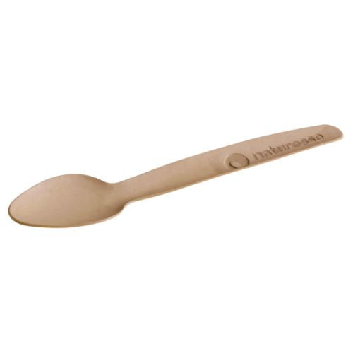 Grandes cuillères papier brun embossées naturesse - 16,5 cm  (2000 unités)