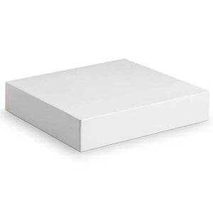 Boites Carton blanches verni pour plateaux 25 x 34 cm (100 unités)
