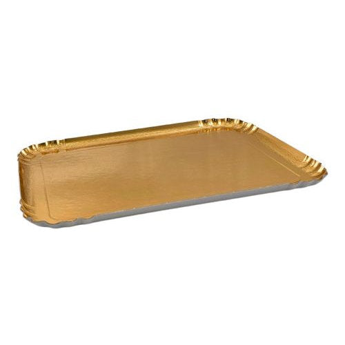 Plateaux traiteur simple face or 25 x 34 cm (100 unités)