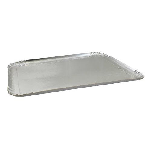 Plateaux traiteur simple face argent 42 x 28 cm (100 unités)