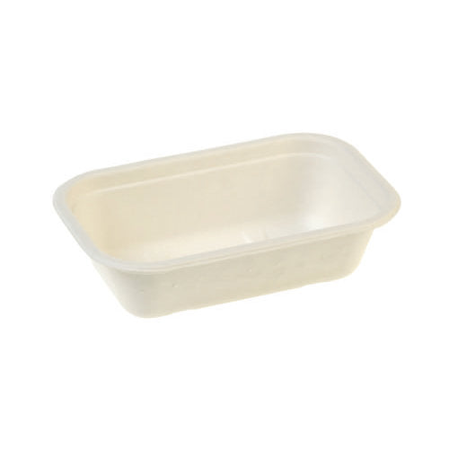 Barquette canne à sucre sans PFAS 20,5 x 13 x 5,6 cm - 650 ml blanc (500 unités)