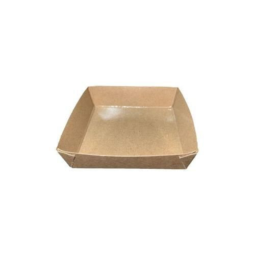 Assiettes carton kraft carrée 12.5 x 12.5 x 3 cm (200 unités)