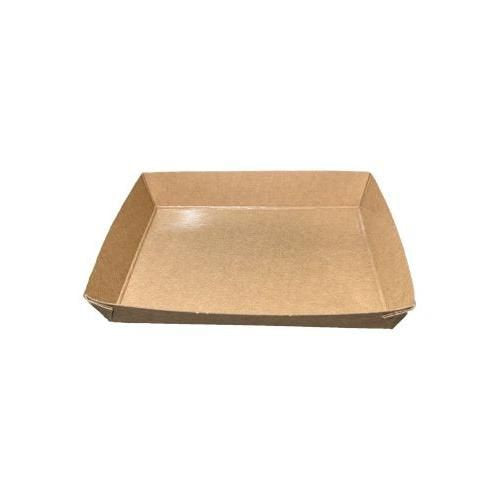 Assiettes carton kraft rectangle 17.5 x 12.5 x 3 cm (200 unités)