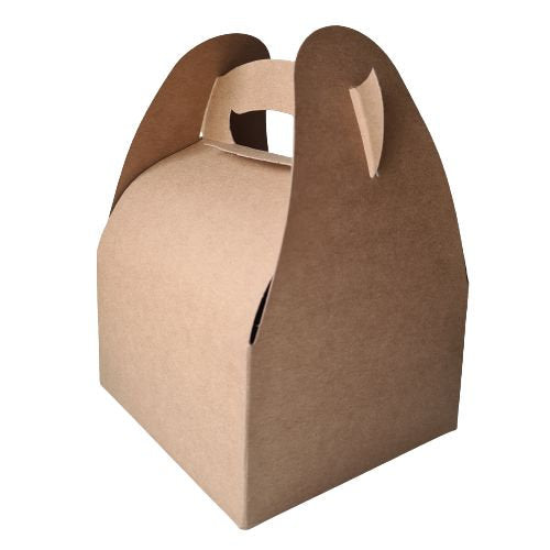Boites à poignée kraft - 18 x 16 x 7 cm (50 unités)