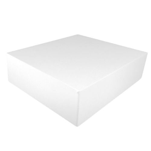 Boites pâtissières blanches vernies 16 x 16 x 5 cm (200 unités)