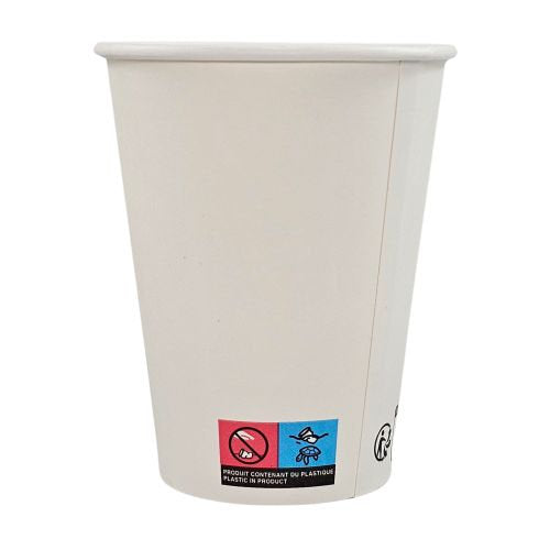 Gobelets carton blancs avec revêtement PE ø 9 cm - 35 cl (1000 unités)