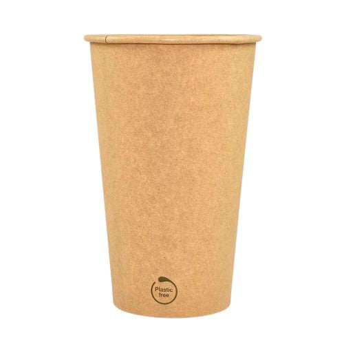 Gobelets carton kraft sans plastique ø 9 cm - 47 cl (1000 unités)