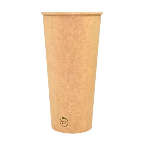 Gobelets carton kraft sans plastique ø 9 cm - 65 cl (1000 unités)
