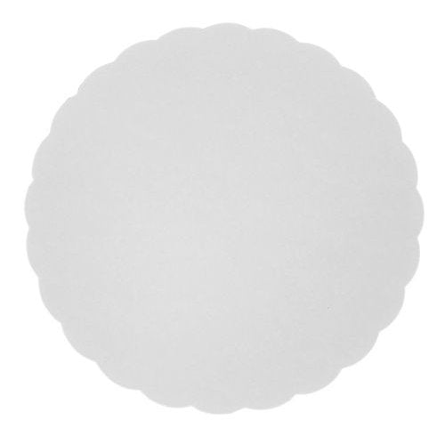 Rond festonné blanc ø 25 cm (250 unités)