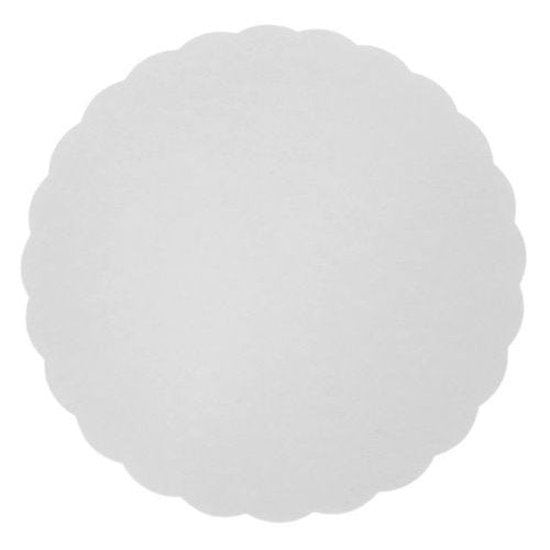 Ronds festonnés blancs ø 27 cm (250 unités)